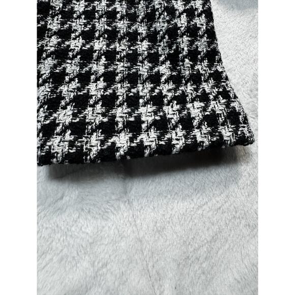 Maison D’Amélie Paris Houndstooth Blazer US 8 Black White Cropped Double Breaste - Picture 8 of 12